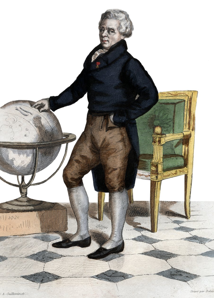 Portræt af Pierre Simon, markis de Laplace (La Place) (1749-1827), fransk matematiker og astronom. af French School