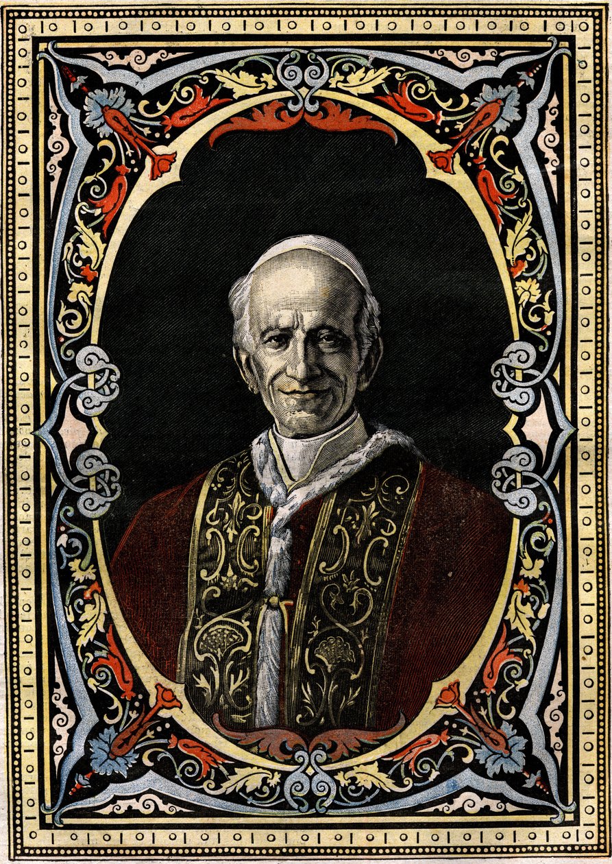 Portræt af pave Leo XIII (Leone XIII, Gioacchino Pecci af French School