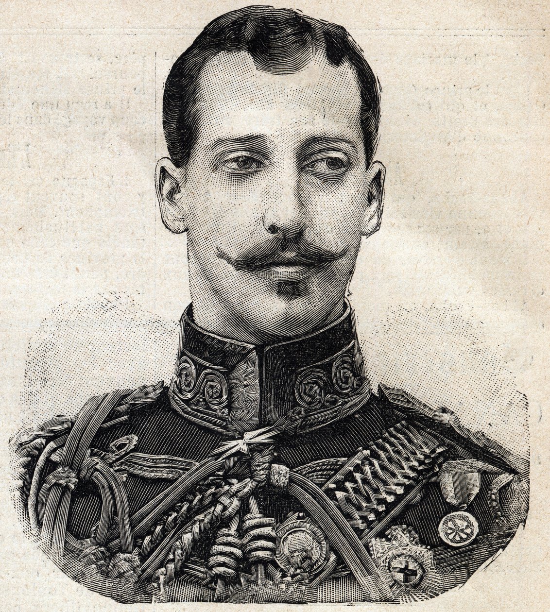 Portræt af prins Albert Victor (1864-1892), hertug af Clarence og Avondale, og barnebarn af dronning Victoria af England, fra den franske avis Le Petit Parisien af French School