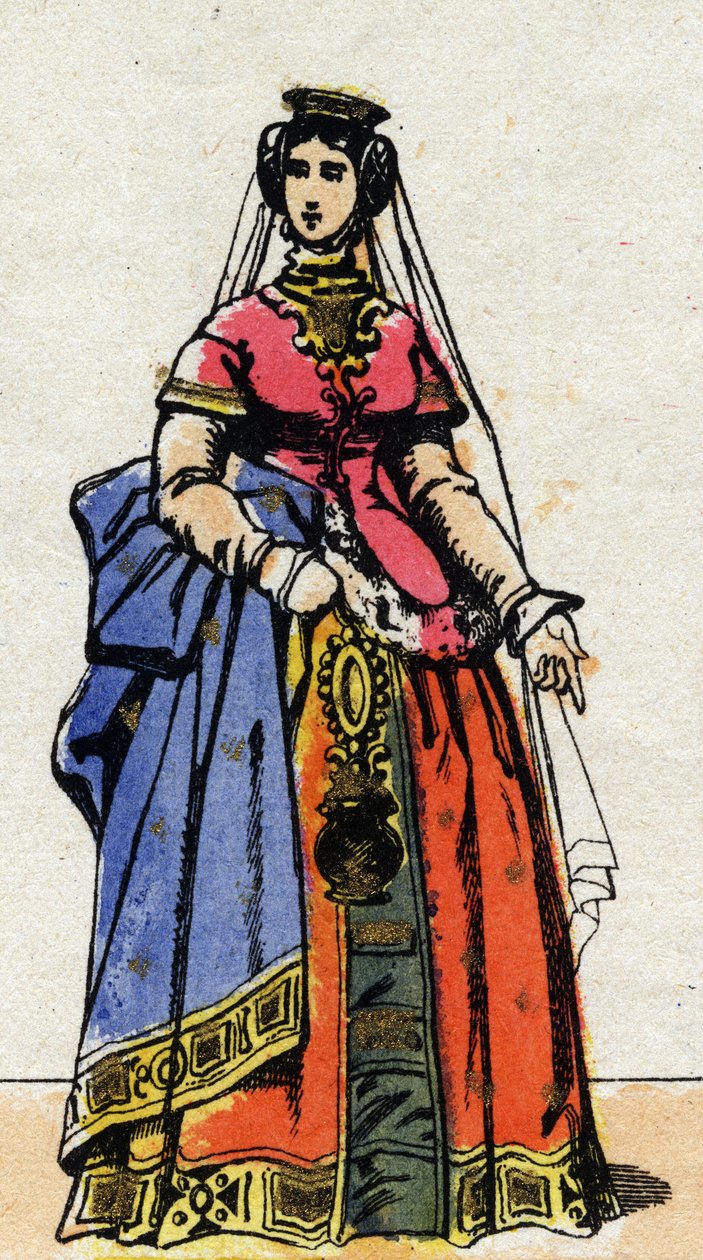 Portræt af dronning Jeanne af Evreux (1307-1371). af French School