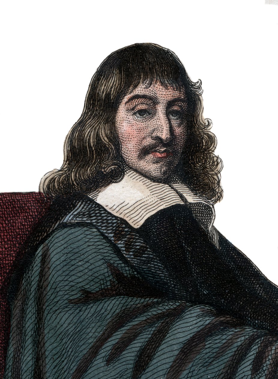Portræt af Rene Descartes (1596-1650), fransk filosof og forfatter. af French School