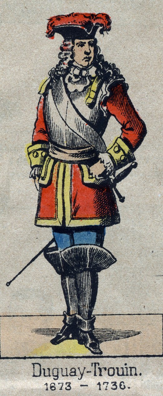 Portræt af Rene Duguay Trouin (Duguay-Trouin) (Rene Trouin du Gue dit) (1673-1736) fransk sømand. Billede af Epinal fra slutningen af det 19. århundrede. af French School