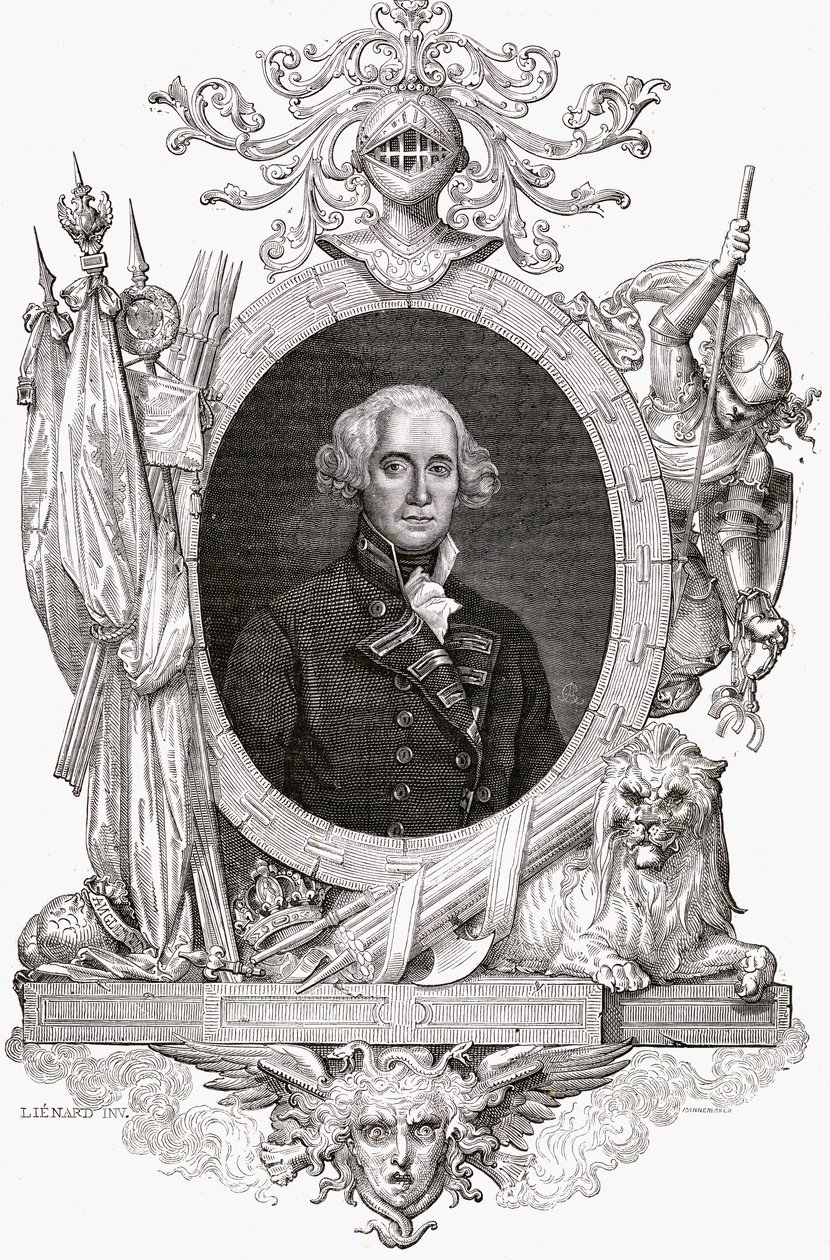 Portræt af Richard, Earl Howe (1726-99) engelsk søofficer af French School