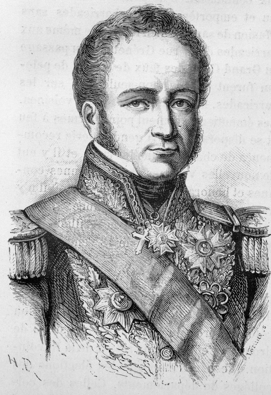 Portræt af Rigny, fransk admiral (1782 - 1835) - i "" L