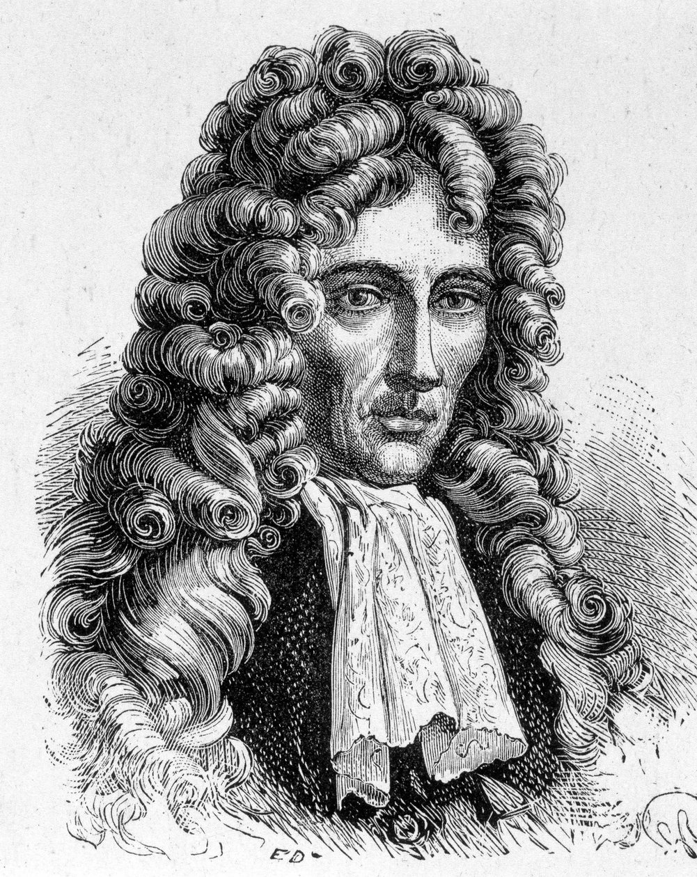 Portræt af Robert Boyle (1627 - 1691), irsk fysiker og kemiker - i "" Album of Science; berømte videnskabsmænd; Store opdagelser””” 1896. af French School