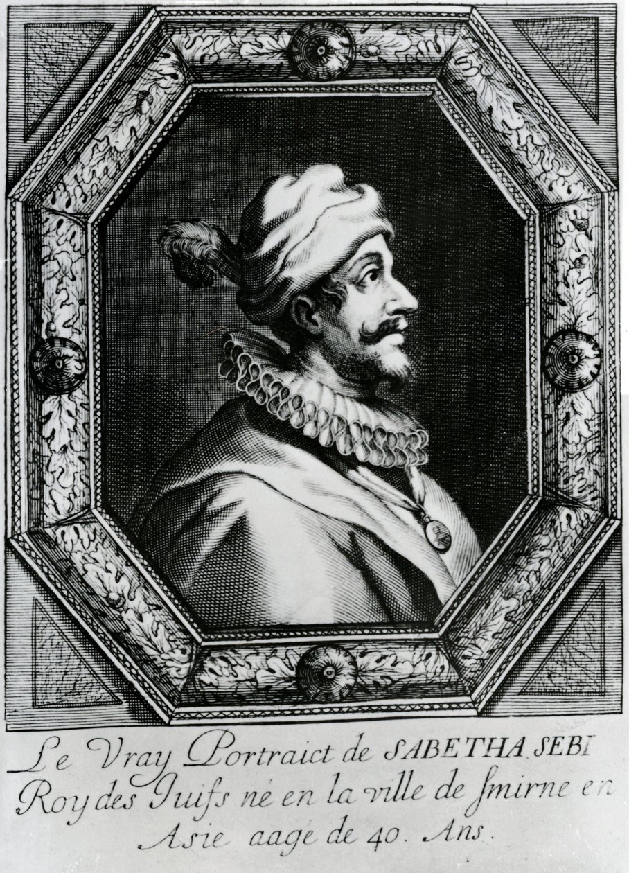 Portræt af Sabbatai Zevi [1626 – 1676], ca. 1666 af French School