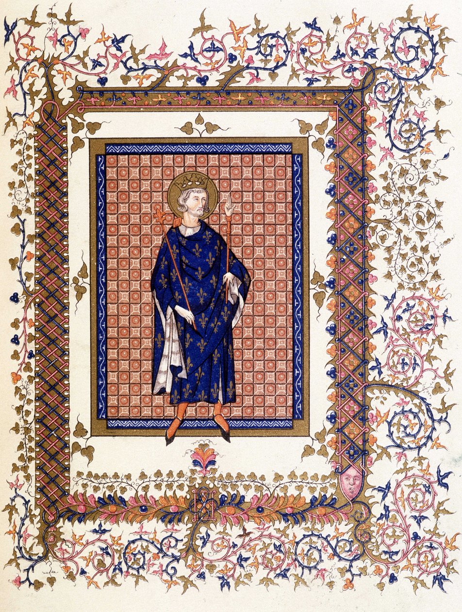 Portræt af Saint Louis - fra miniature 1500-tallet af French School
