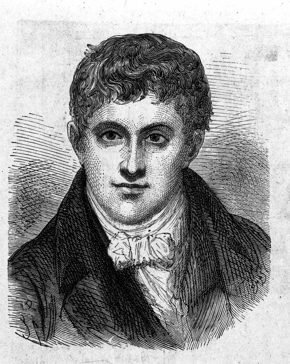 Portræt af Sir Humphry Davy (1778 - 1829), britisk kemiker og fysiker - i "" Album of Science; berømte videnskabsmænd; Store opdagelser””” 1896. af French School