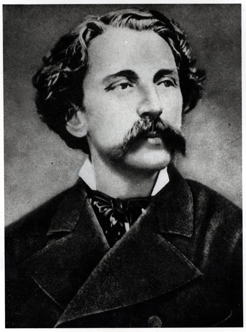 Portræt af Stephane Mallarme (1842-98), ca. 1873 af French School