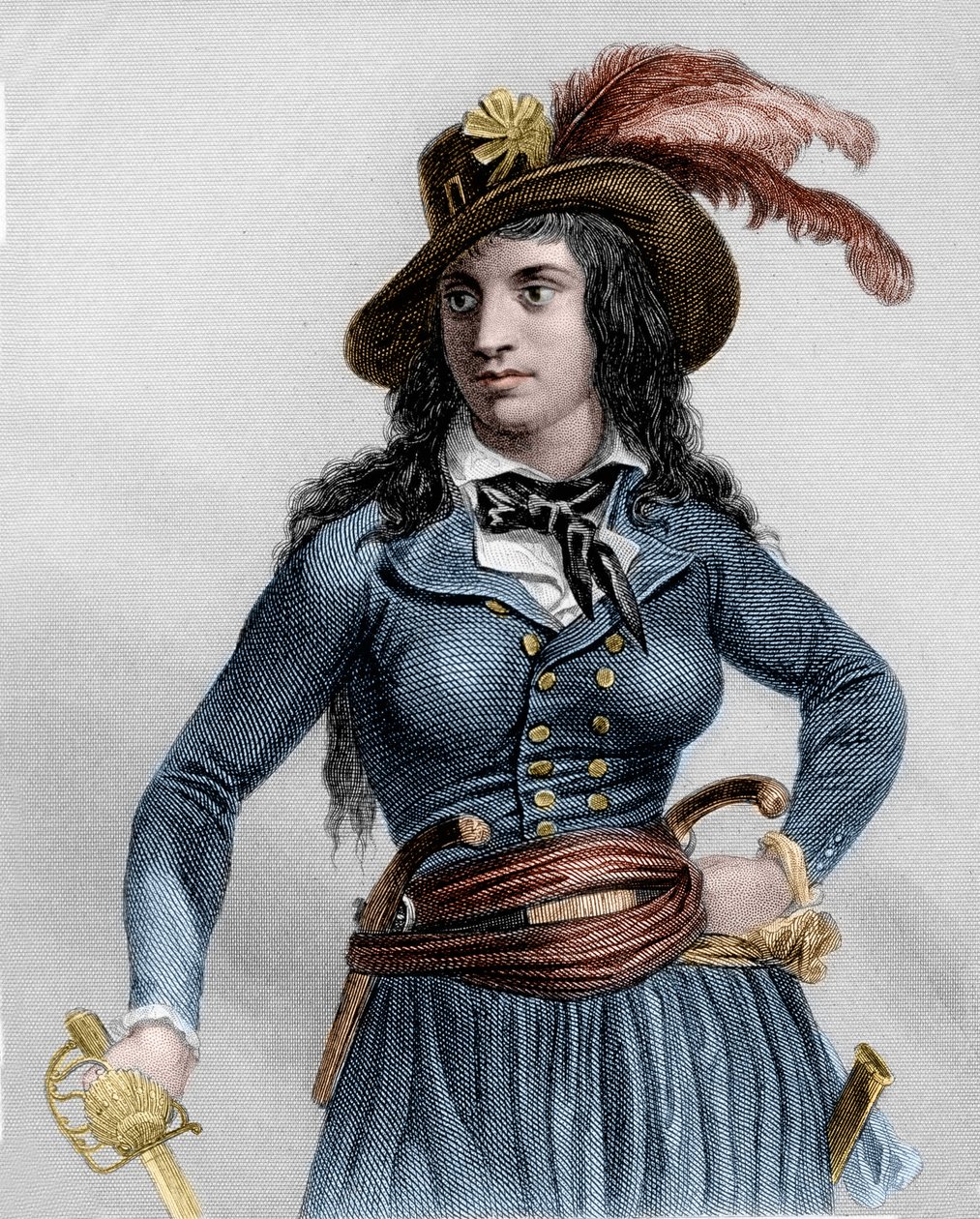 Portræt af Theroigne de Mericourt (1762-1817), fransk revolutionær. af French School