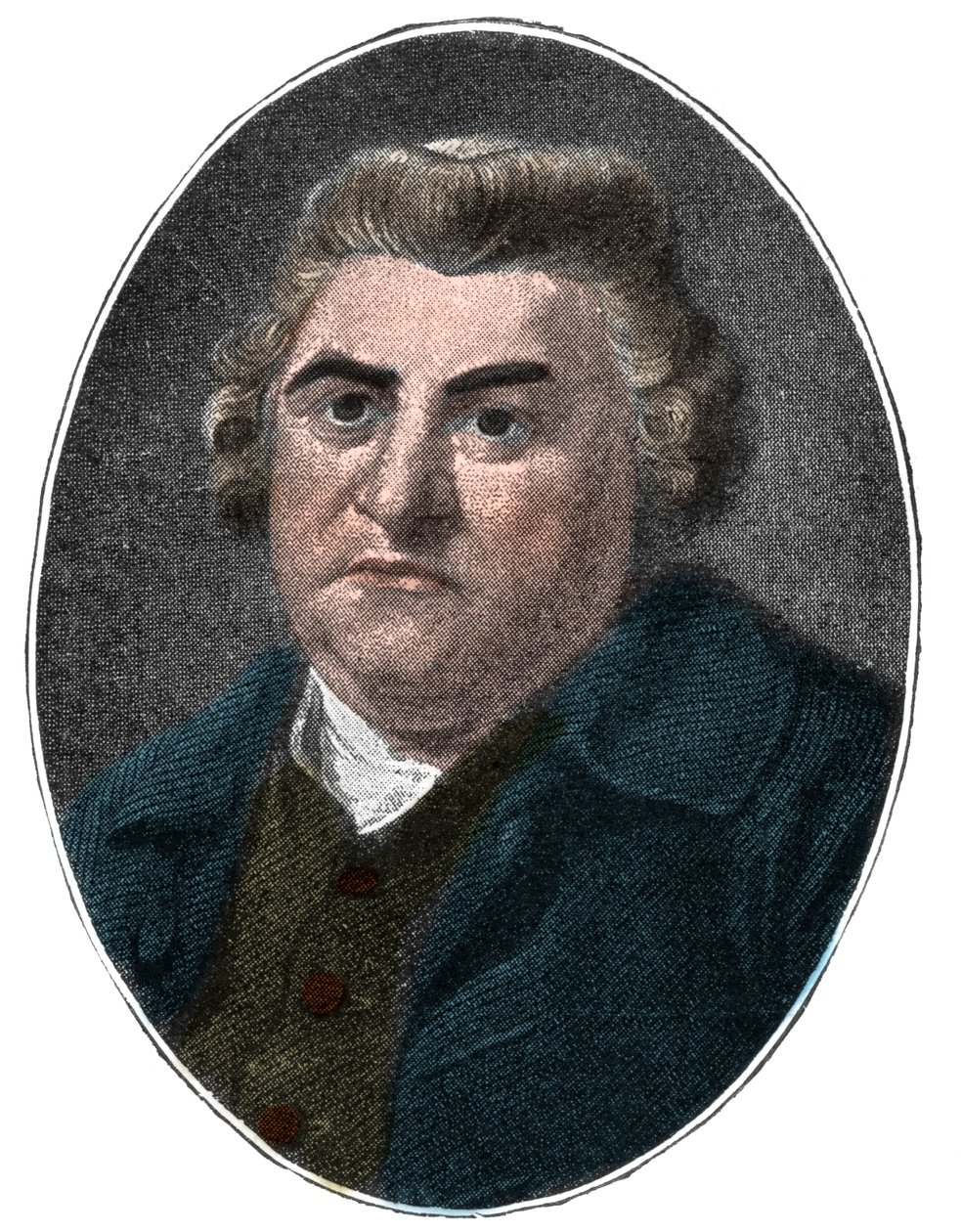 Portræt af Thomas Warton (1728-1790) engelsk litteraturhistoriker, kritiker og digter. 19. århundrede. af French School