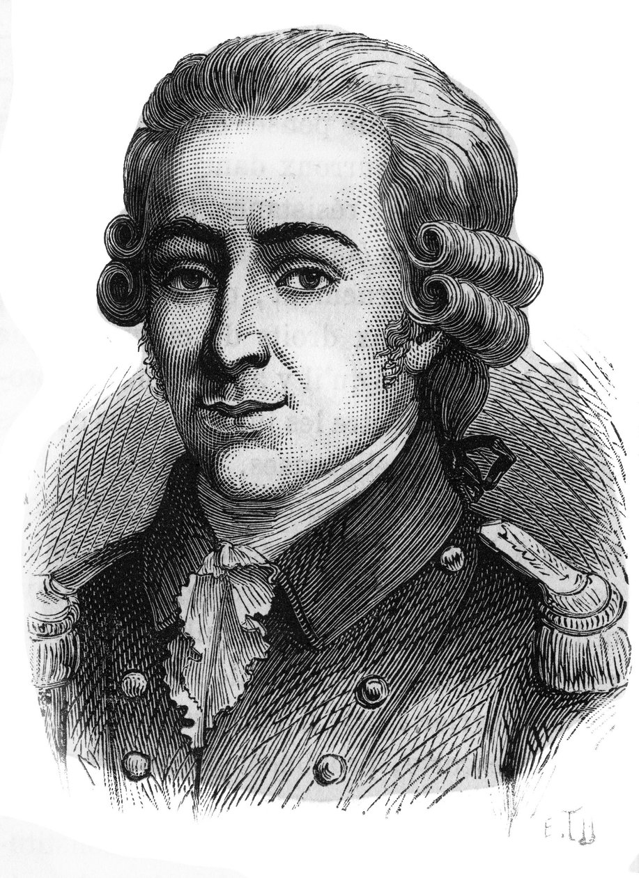 Portræt af Thomas de Mahy, Marquis de Favras (1744-1790). Gravering fra slutningen af det 19. århundrede. af French School