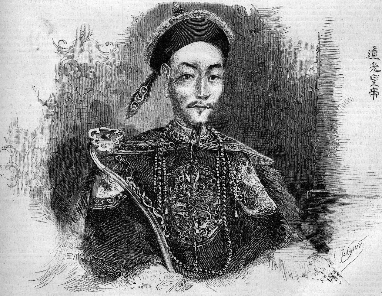 Portræt af Toa Kwang (Toa-Kwang eller Daoguang) (1782-1850), kejser af Kina fra Qing-dynastiet. Indgravering i "" Le Monde Illustré"" nr. 136 af 19. november 1859. af French School