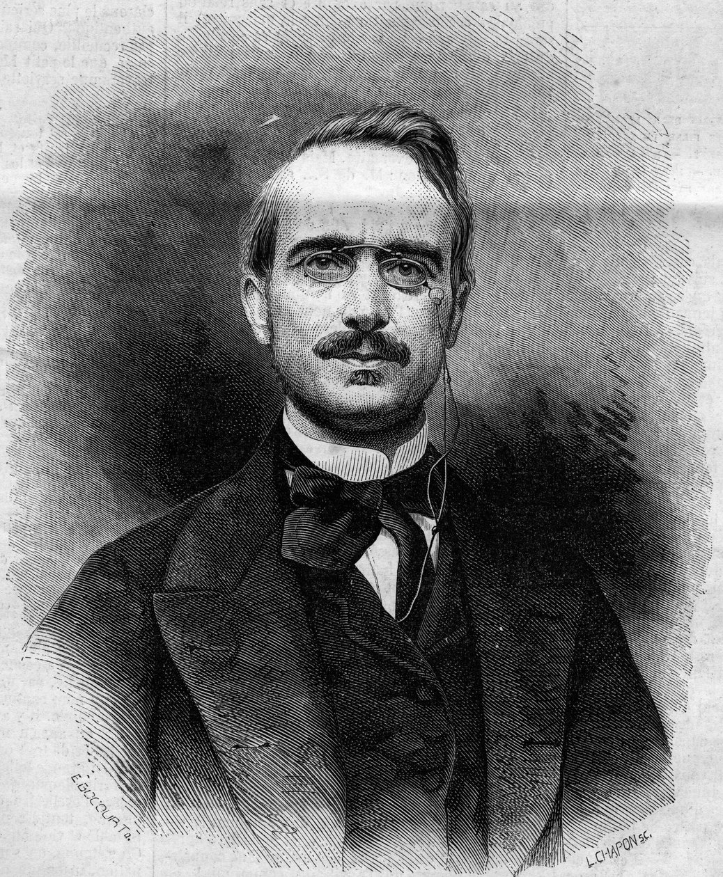 Portræt af Urbano (Urban), grev Rattazzi (1808-1873), italiensk politiker. Indgravering i "" Le Monde Illustré"" nr. 258 af 22. marts 1862. af French School