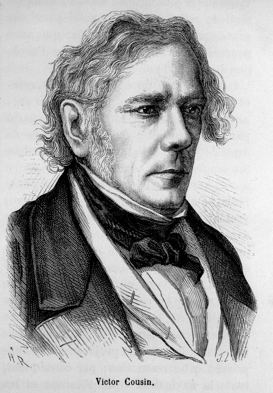 Portræt af Victor Cousin (1792 - 1867), fransk filosof - i "" L