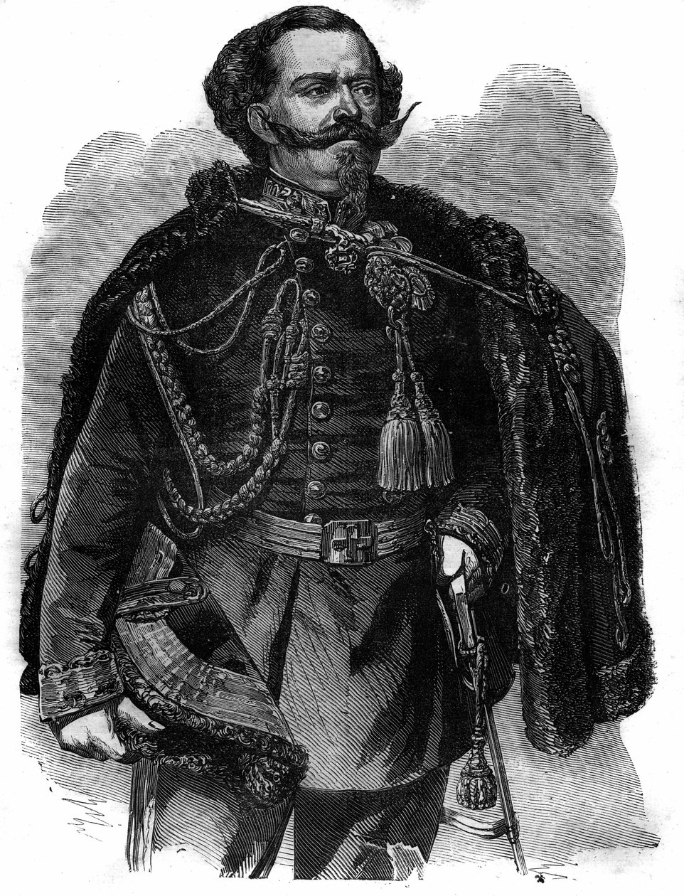 Portræt af Victor Emmanuel (Vittorio Emanuele II af Savoyen eller Victor-Emmanuel af French School