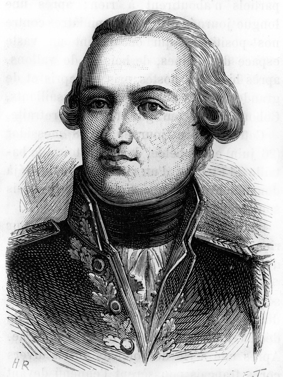 Portræt af Villaret-Joyeuse (greve af Villaret de Joyeuse), fransk admiral (1750 - 1812) - i "" L