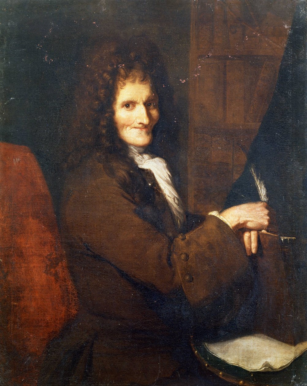 Portræt af Voltaire (1694 - 1778) - Museet i Versailles, fransk skole i det 18. århundrede. af French School