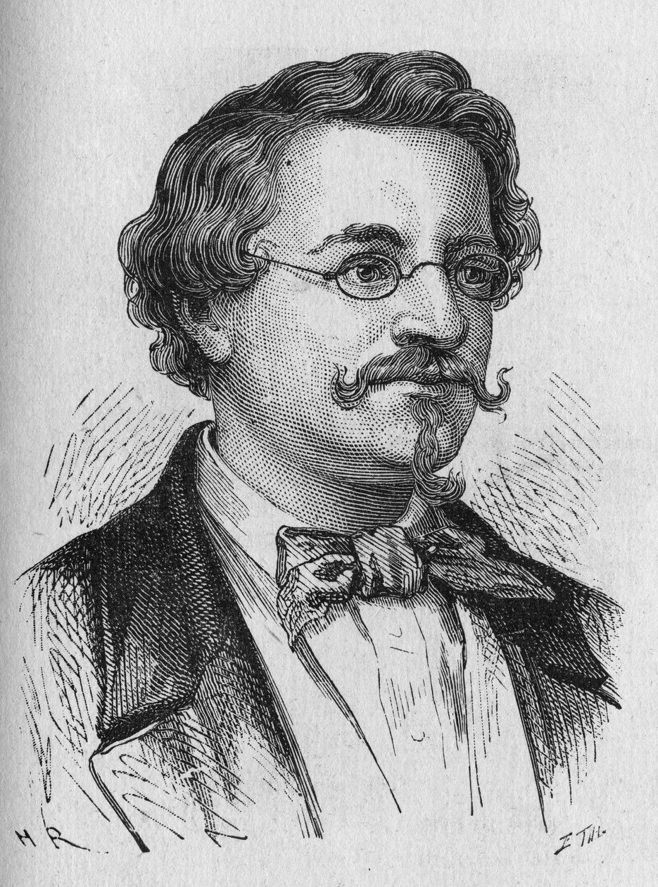 Portræt af Wilhem Hofmann, kemiker - i "" Album of Science; berømte videnskabsmænd; Store opdagelser””” 1896. af French School