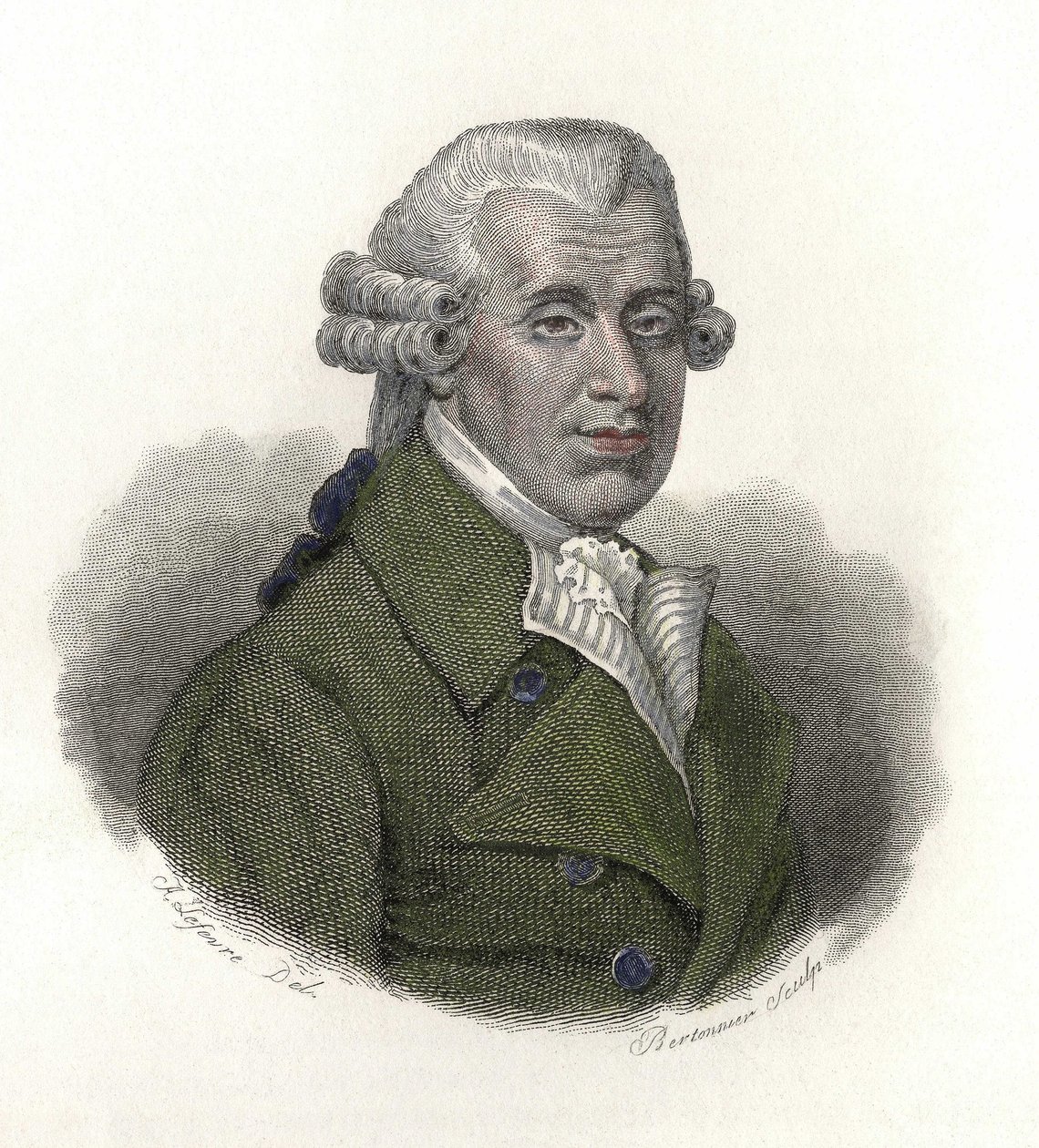 Portræt af William Hawes (1736-1808), engelsk læge. I "" Portrætter af nyttige mænd"" af French School