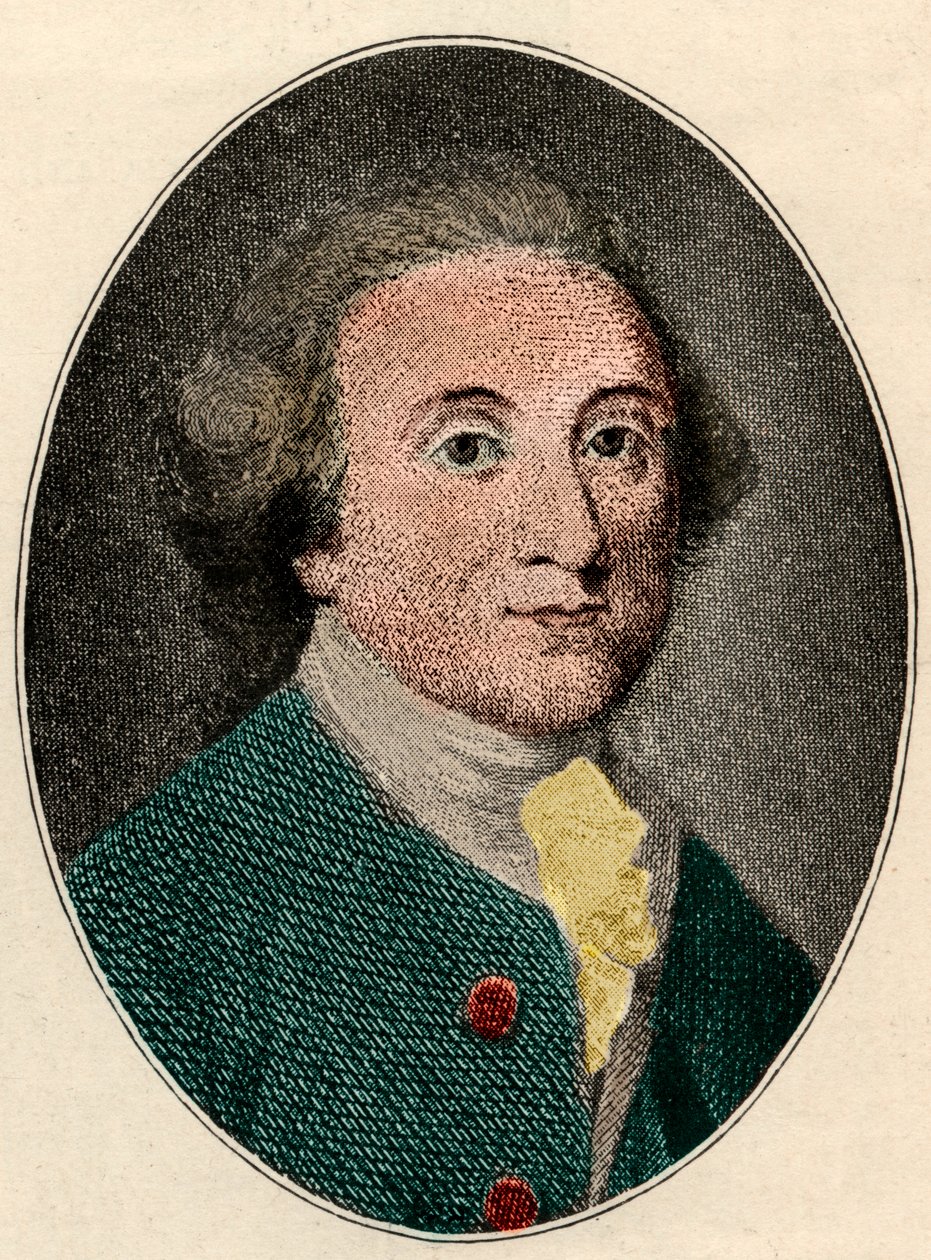 Portræt af William Whitehead (engelsk digter) (1715-1785). af French School
