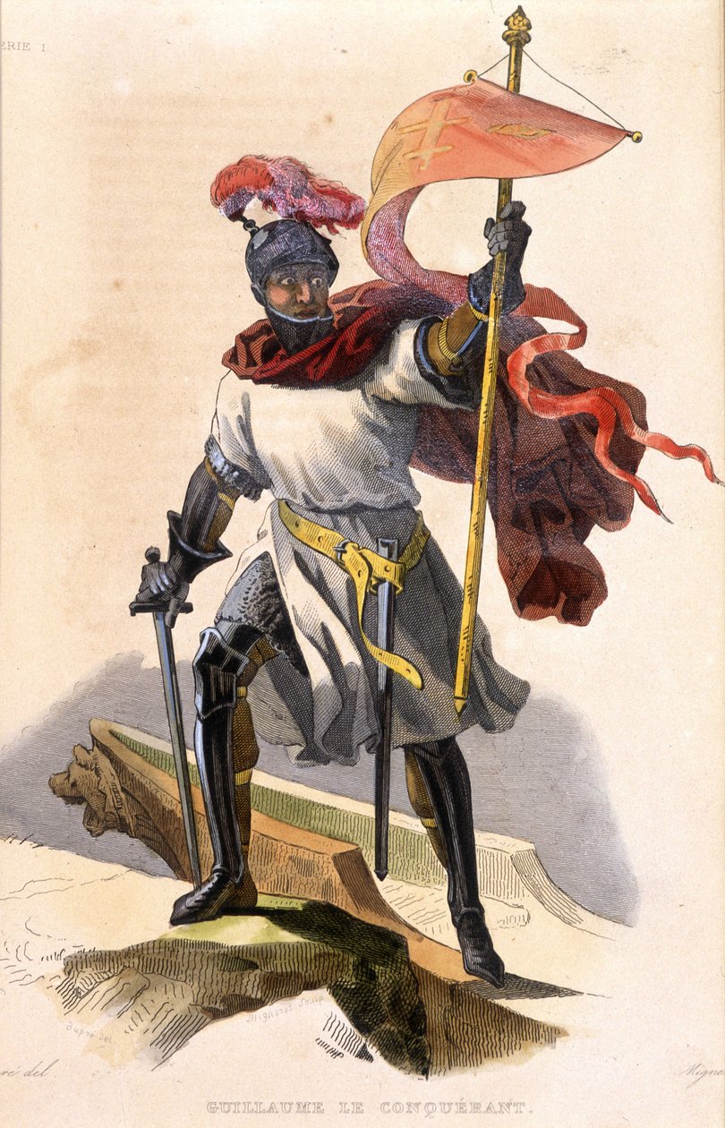 Portræt af Vilhelm Erobreren - i "" Le Plutarque francais", red. Mennechet af French School