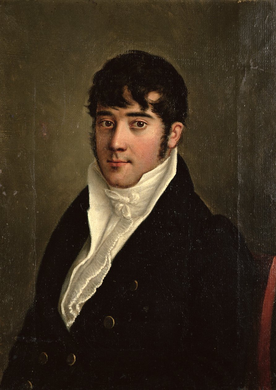 Portræt af en siddende herre, ca. 1825 af French School