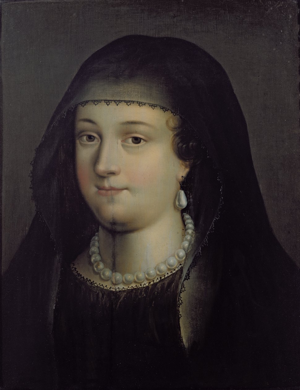 Portræt af en pige, der formodes at være Mary Queen of Scots (1542-87) af French School