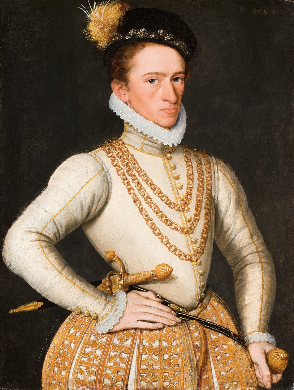 Portræt af en ukendt fransk adelsmand, 1560-9 af French School