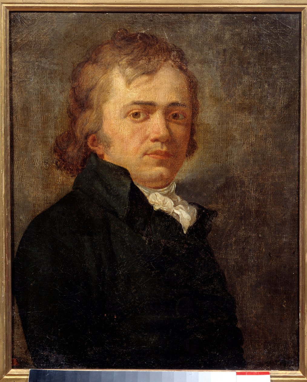 Portræt af en mand, engang identificeret som Andre Chenier (1762-1794), fransk royalistisk digter. Anonymt fransk maleri af French School
