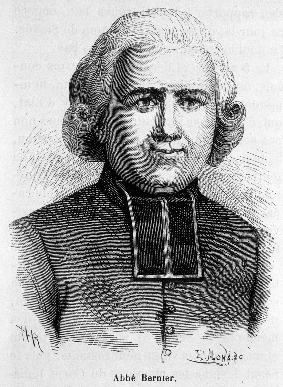 Portræt af Abbe Bernier, fransk prælat (1762-1806) af French School