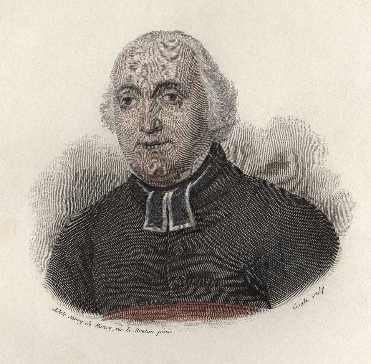Portræt af Abbe Carron (1760-1820), biograf, fransk moralsk forfatter. i "Portraits des Hommes Useful". af French School