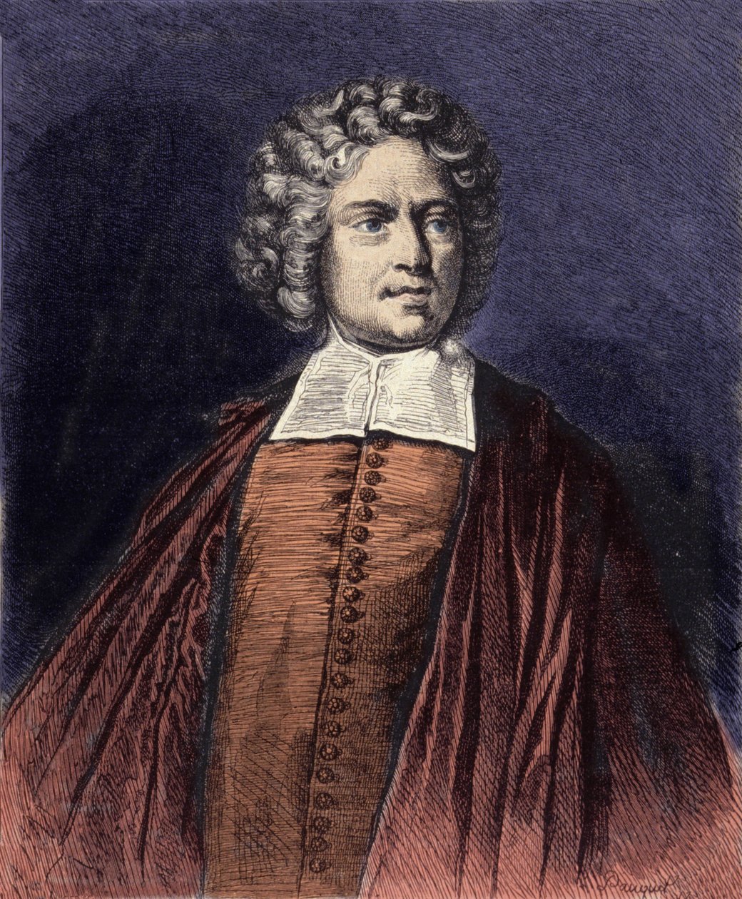 Portræt af klosteret Saint-Pierre (Charles-Irenee Castel de Saint-Pierre af French School