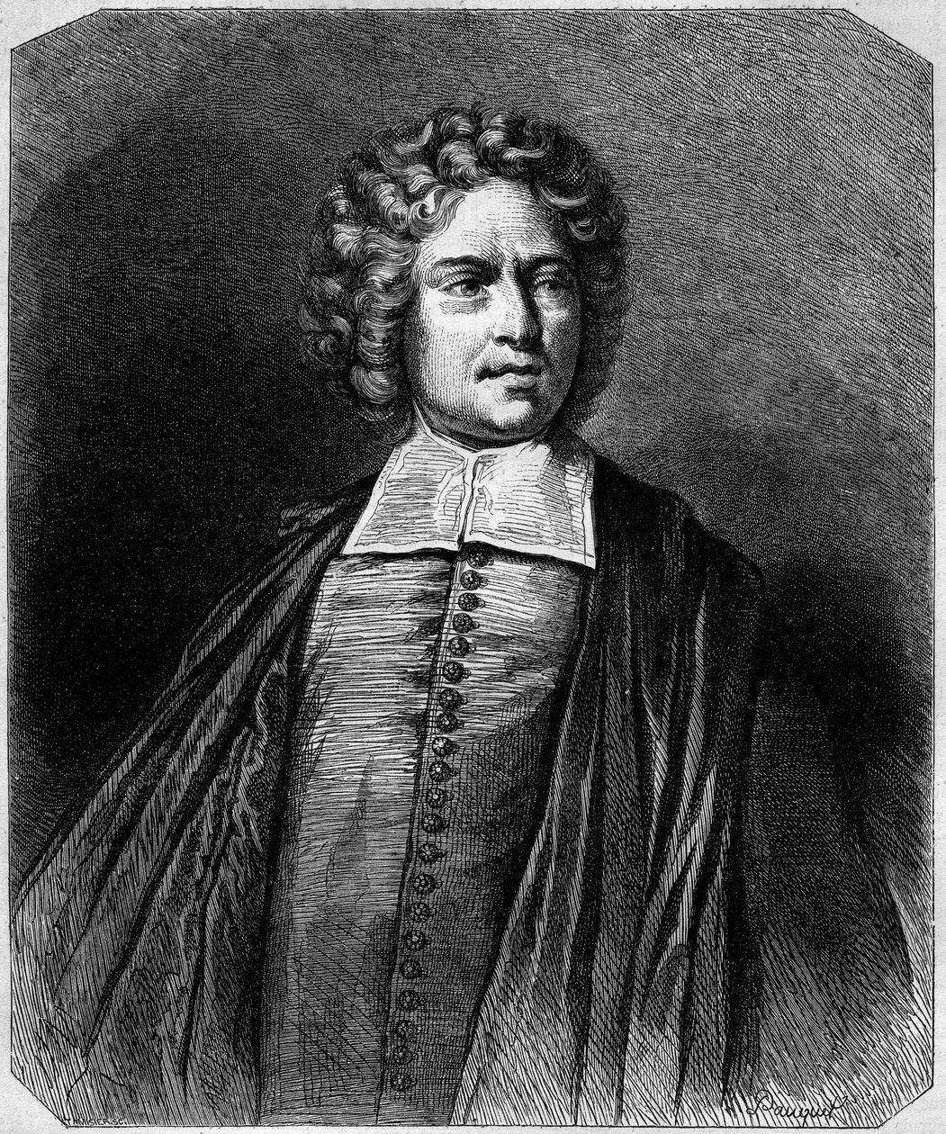 Portræt af abbeden af ​​Sankt Peter (Charles Irenee Castel de Saint-Pierre af French School