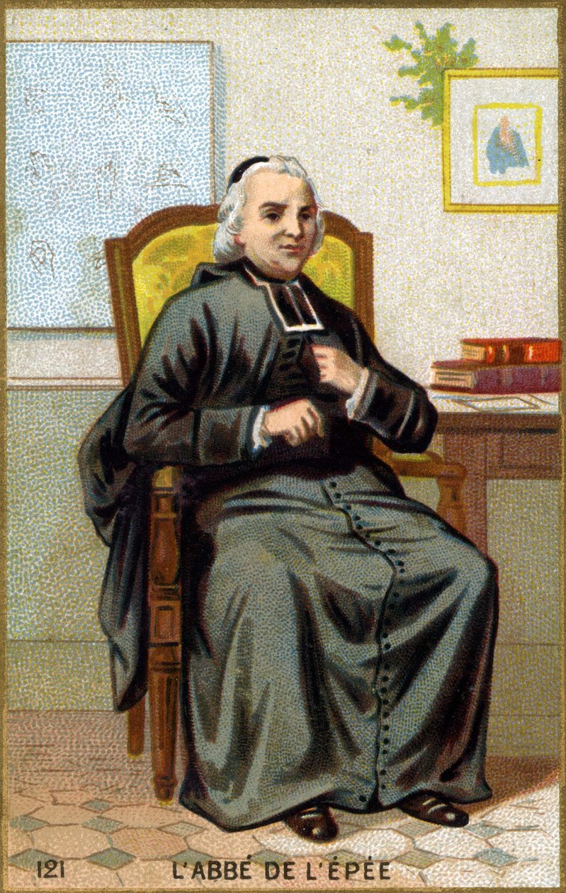 Portræt af Sværdets Abbed (1712-1789). Kromolitografi fra slutningen af det 19. århundrede. af French School