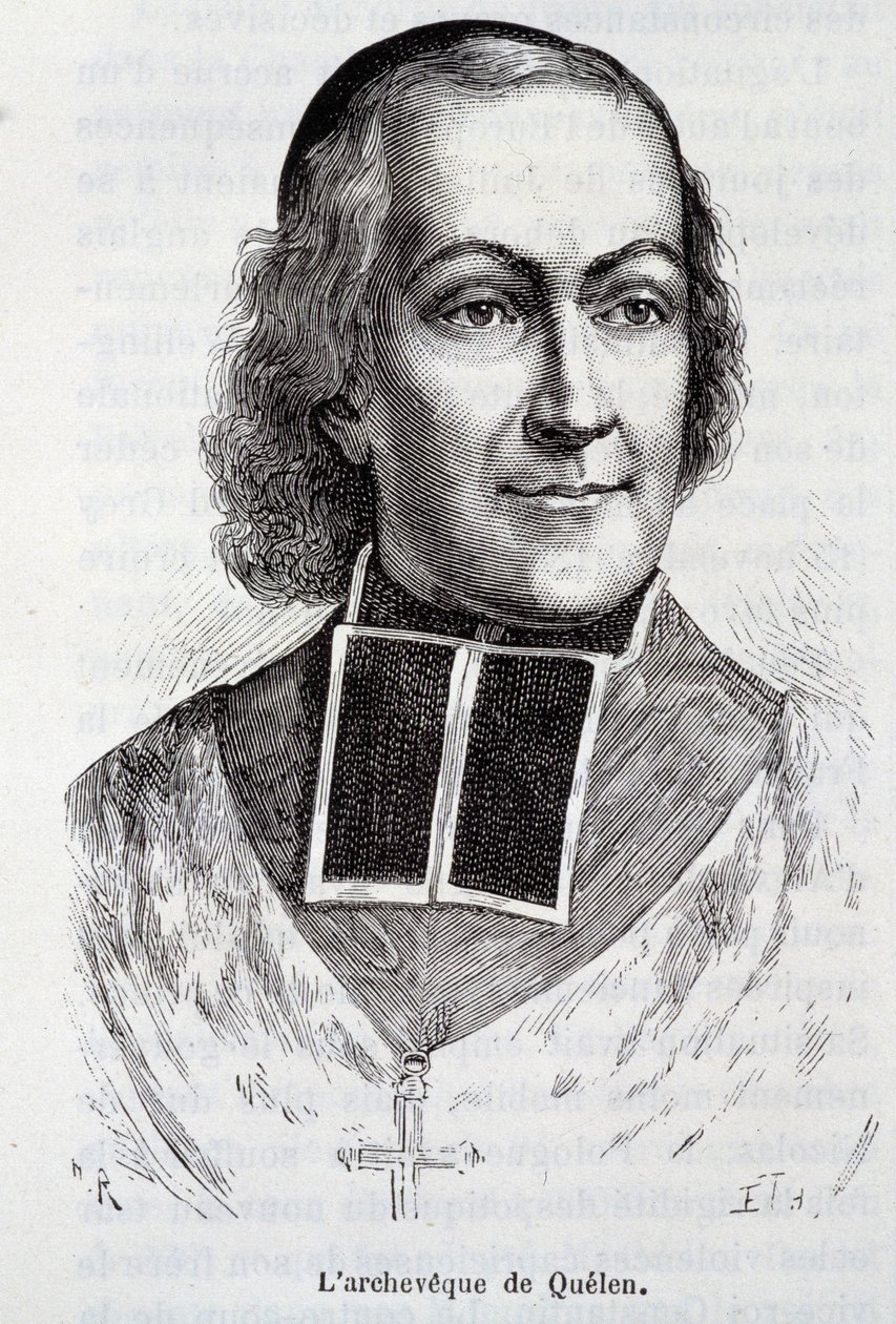 Portræt af ærkebiskoppen Hyacinthe Louis de Quelen (1778 - 1839), prælat i "" L