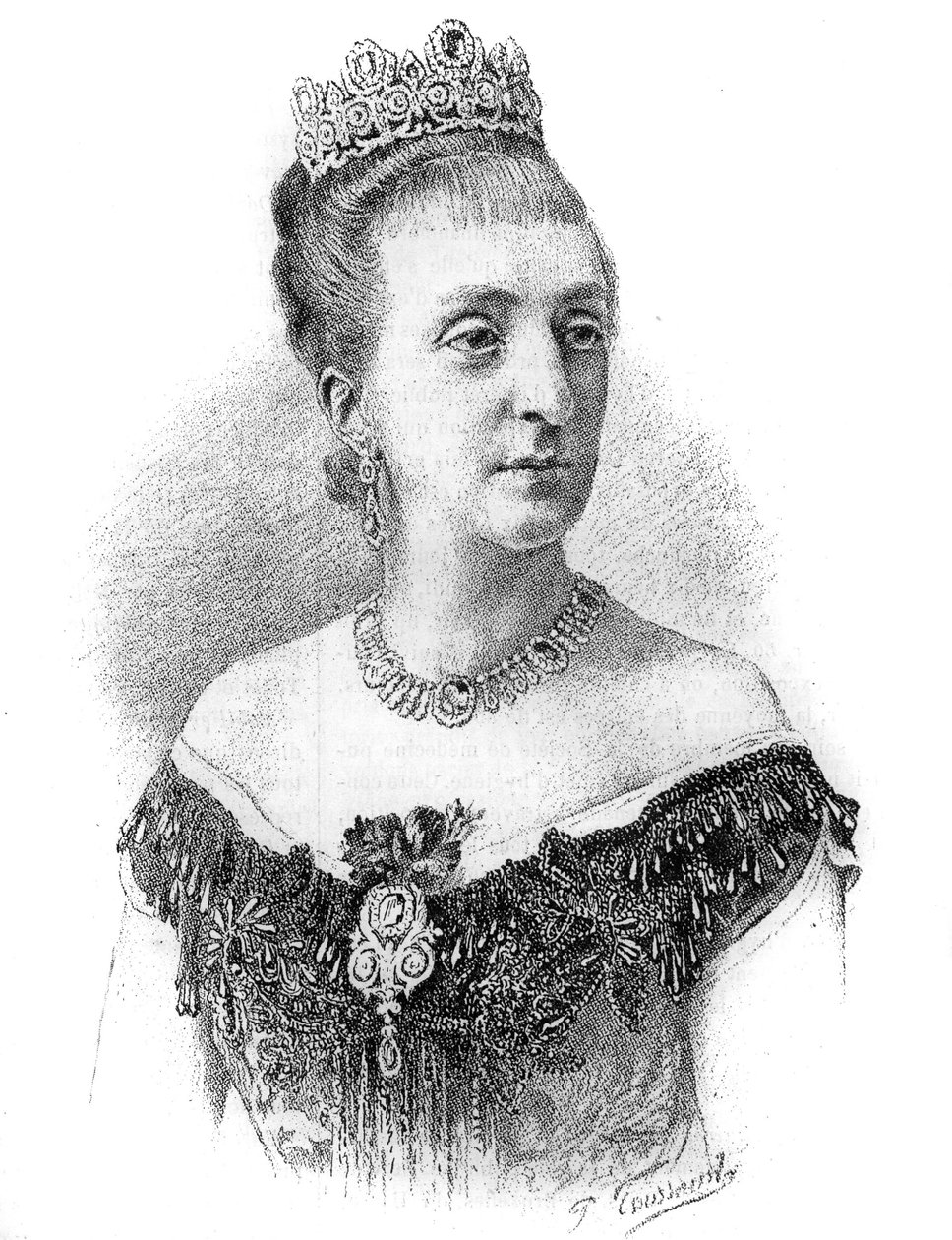 Portræt af grevinden af ​​Paris, Marie-Isabelle (Marie-Isabelle) d