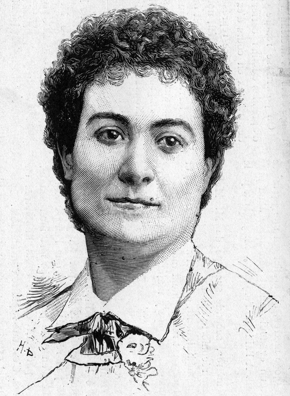 Portræt af Divaen Mme Peschard døde i 1887. af French School