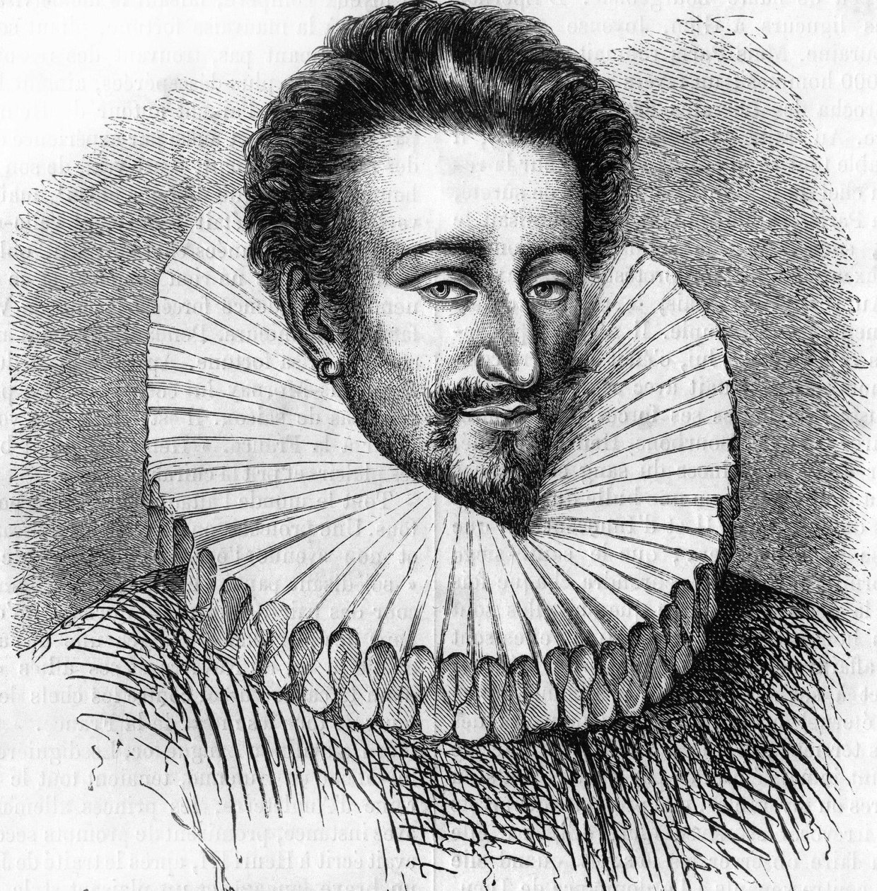 Portræt af hertugen af ​​Joyeuse, sød af Henrik III. I ""Popular History of France"", nd. ca. 1885. Stik. af French School