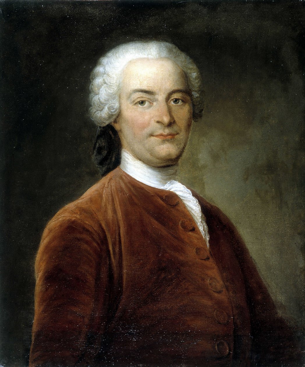 Portræt af den franske romanforfatter og moralist Charles Pinot Duclos (1704-1772), borgmester i Dinan. 1700-tals maleri bevaret på Museum of Dinan. af French School