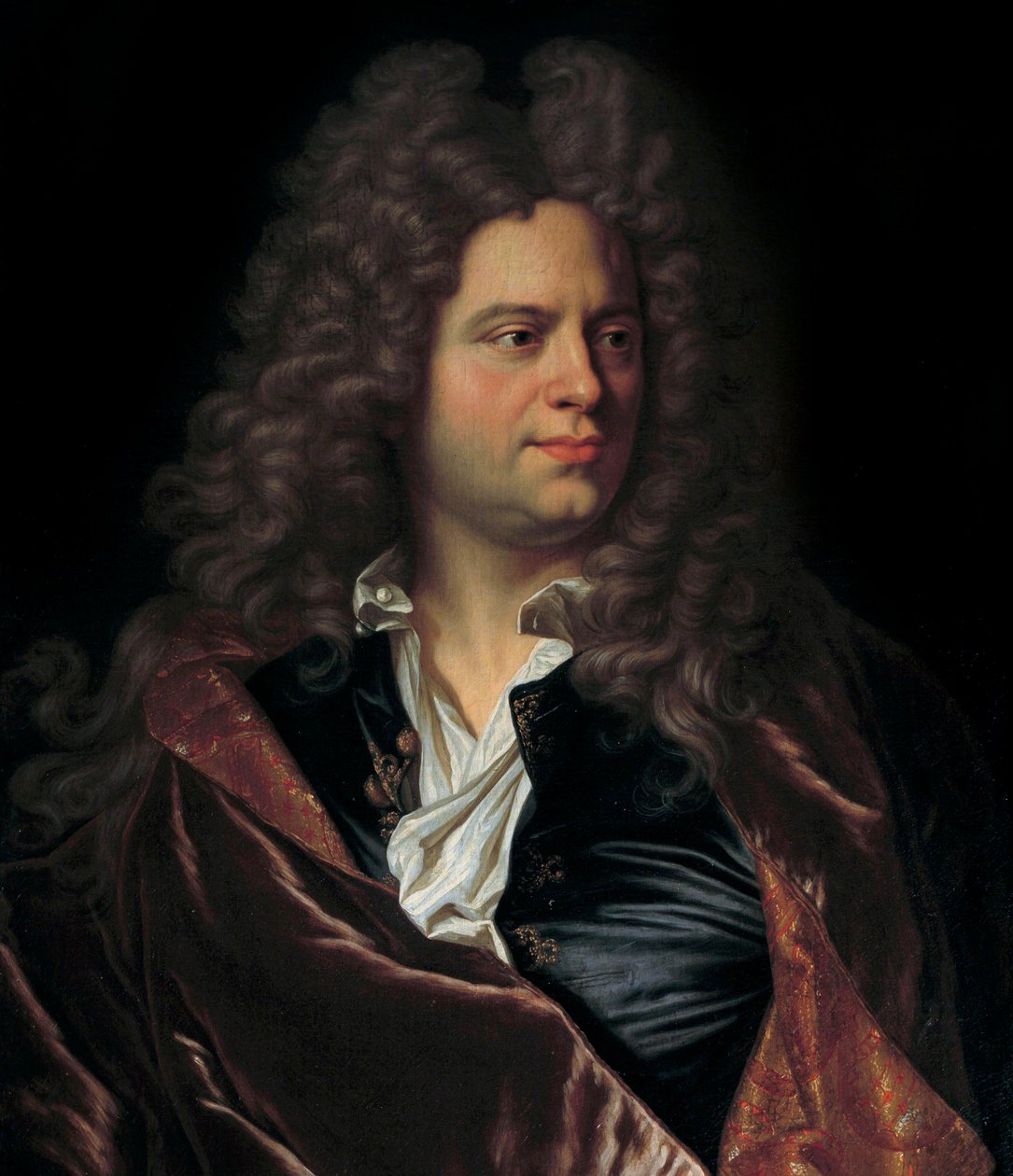 Portræt af den franske forfatter Jean de La Bruyere (1645-1696) Maleri af den franske skole i det 17. århundrede. Chantilly, Conde Museum af French School