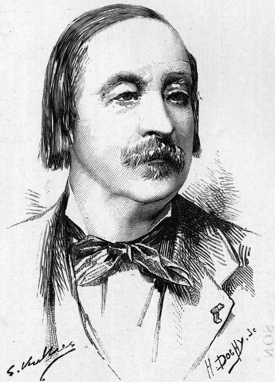 Portræt af den ærede franske Solfege-professor Monsieur Felix Le Couppey (1811-1887). af French School