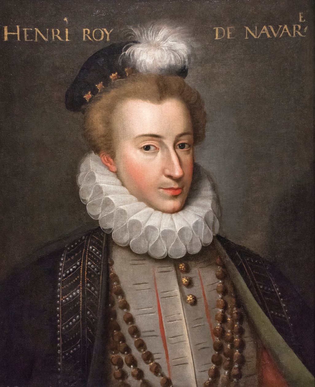 Portræt af kongen af Navarra (Henri IV, 1553) (olie på lærred) af French School