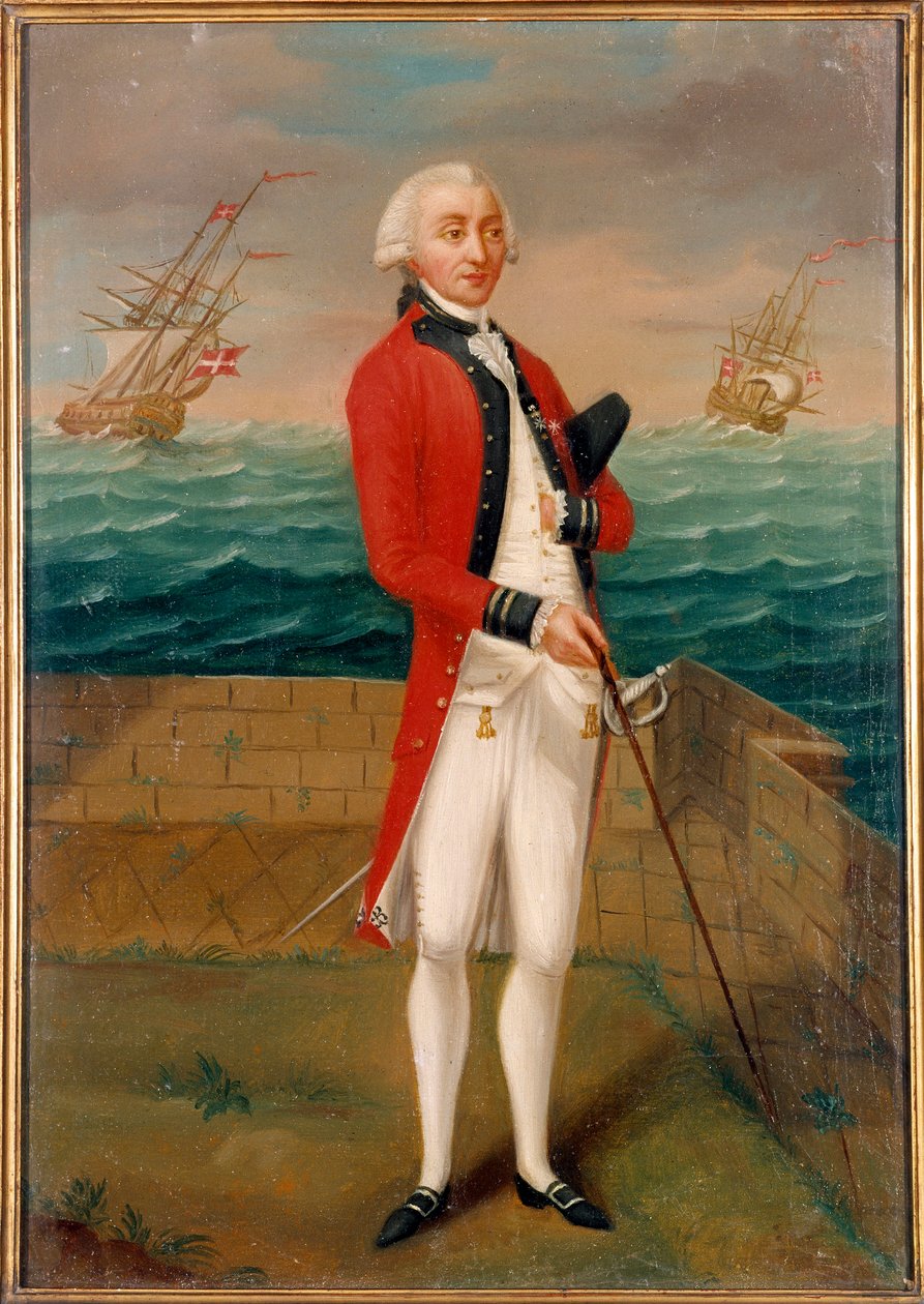 Portræt af ridderen af Favray (1706-1791) officer af galeres Malta maleri af den franske skole. Paris fra det 18. århundrede, museum for Legion d