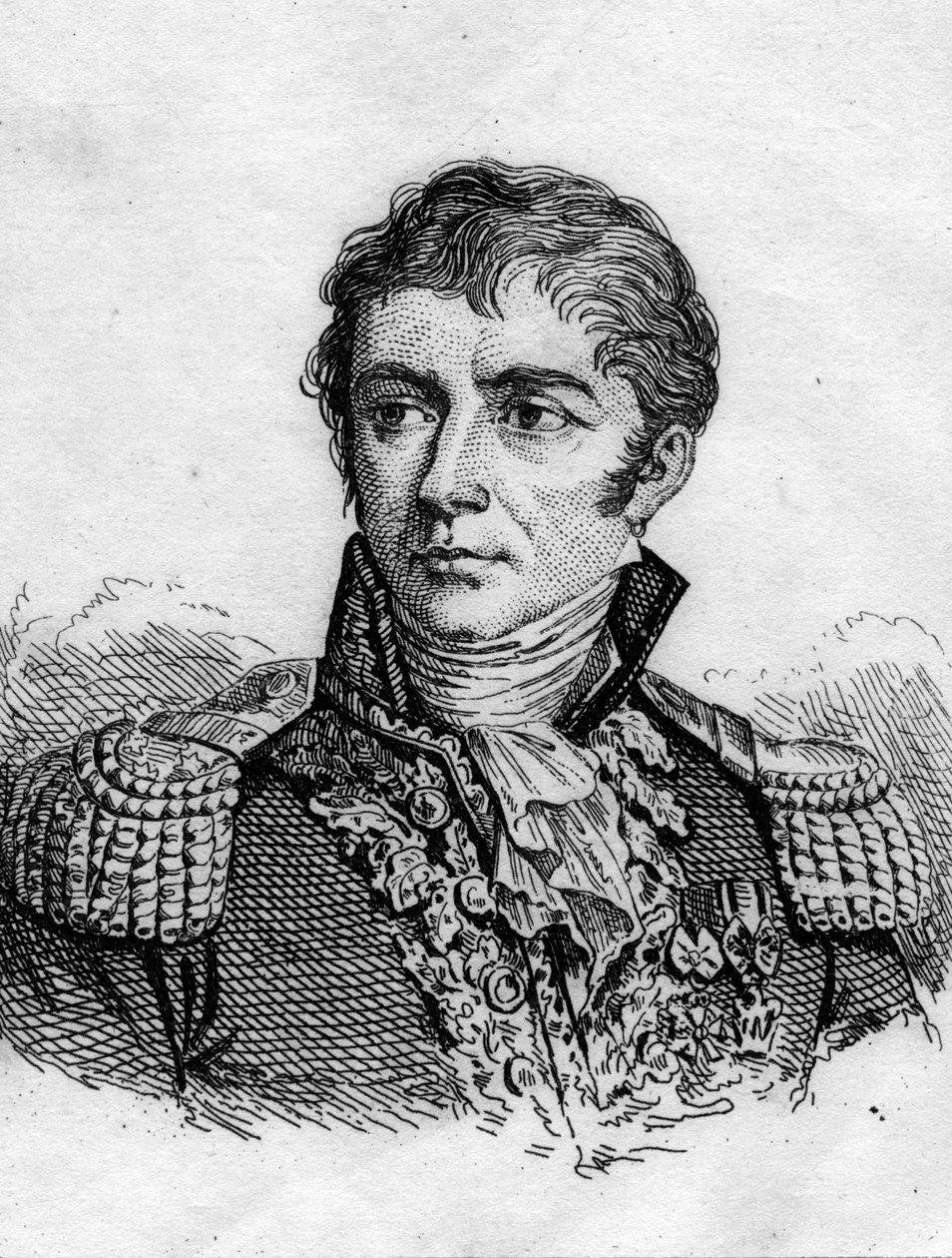 Portræt af den franske general Honore Vial. (1776-1813).Gravering af det 19. århundrede. ©lee/leemage af French School