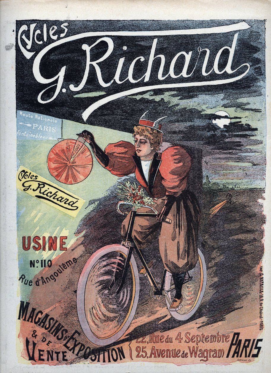 Plakat reklame "George Richard Cycles" Paris 1895 French School af French School