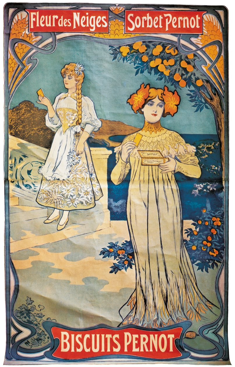 Plakat, der reklamerer for Pernod-kiks, 1897 af French School