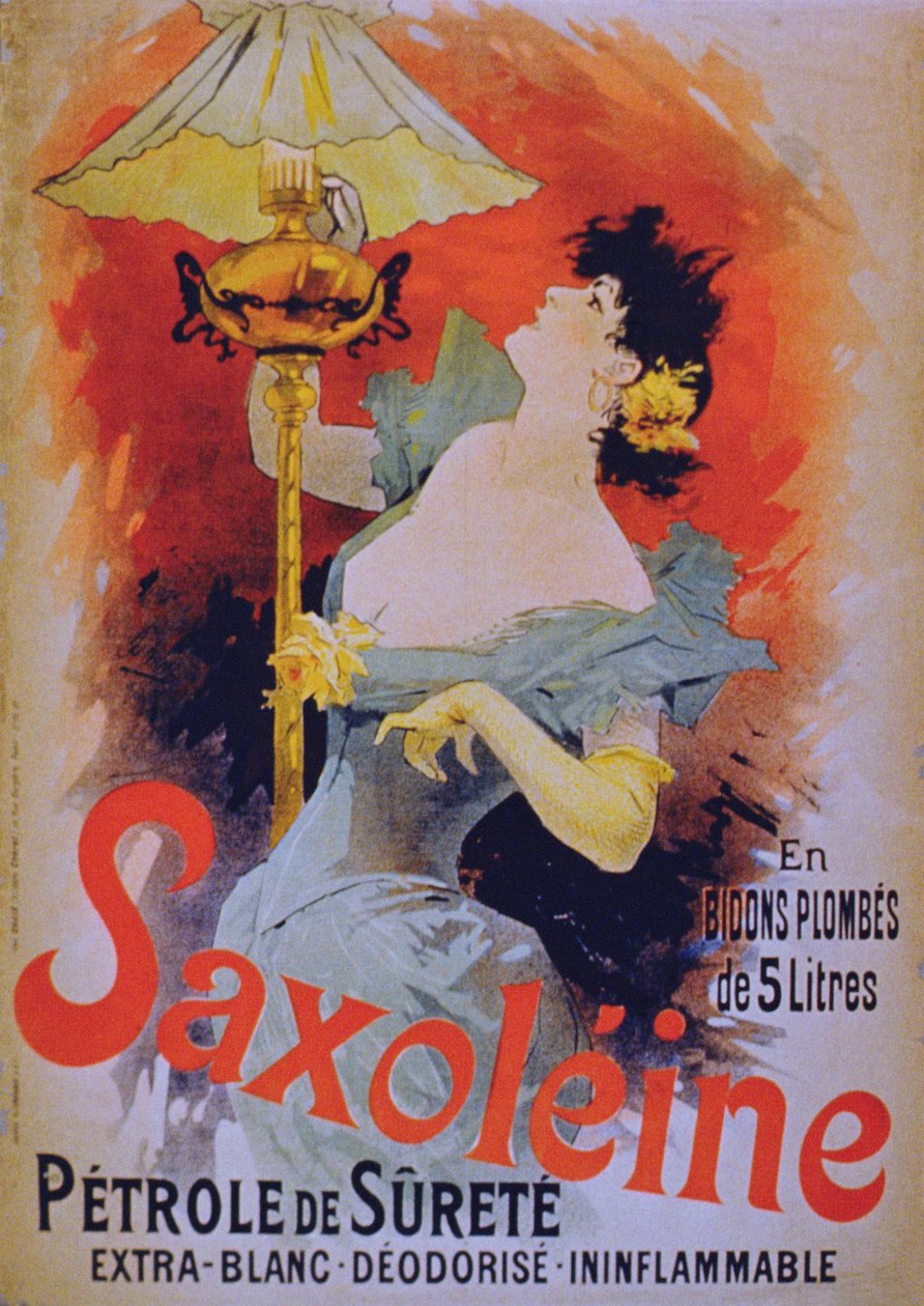 Plakatreklame Saxolein Safety Lamp Oil, 1890