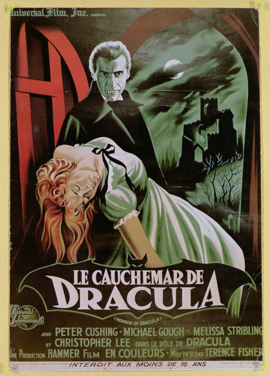 Plakat, der reklamerer for den franske version af filmen, The Horror of Dracula af French School