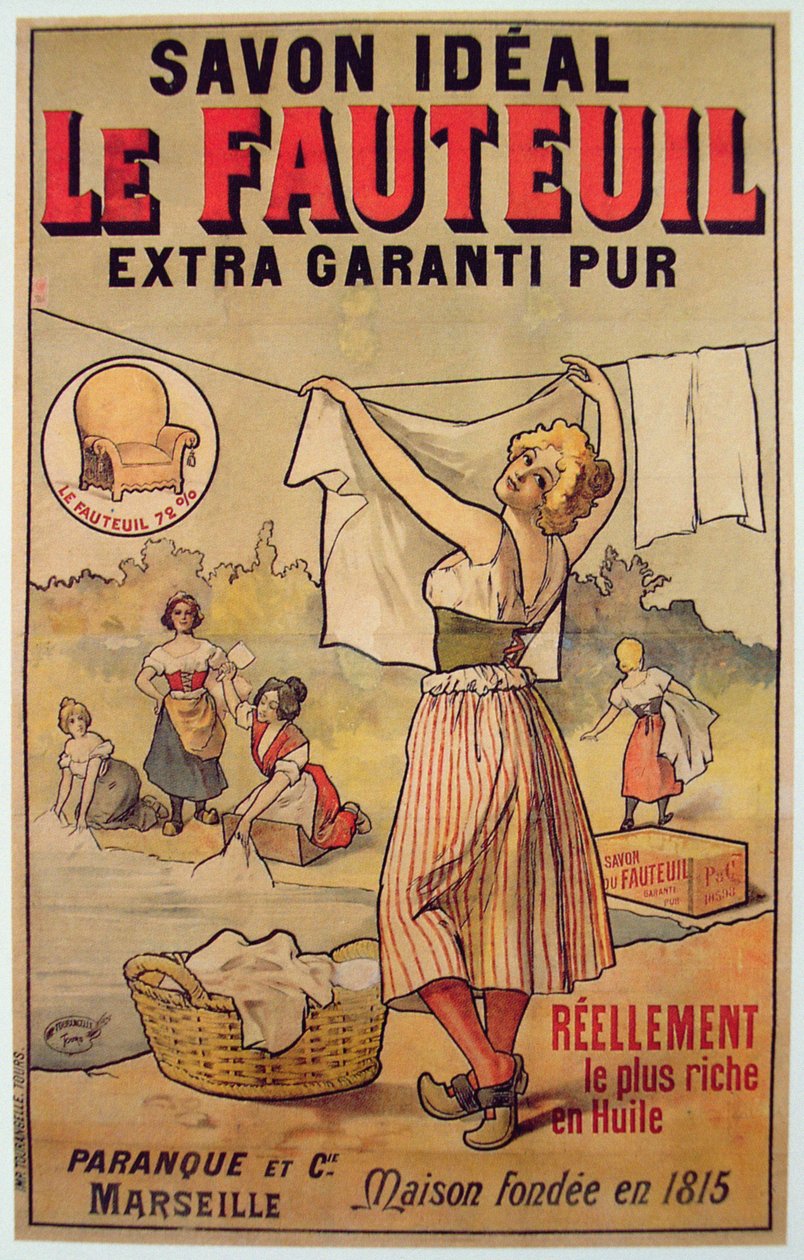 Plakat til Le Fauteuil sæbe af French School